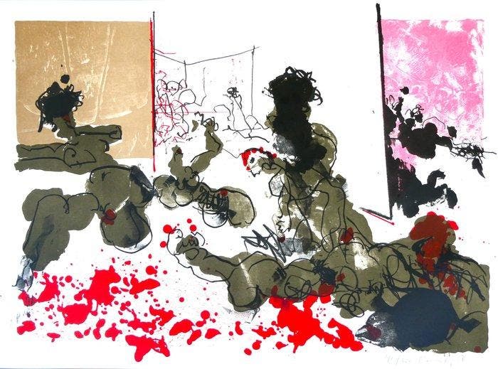 Constant Nieuwenhuys (1920-2005) - Le massacre, Antiek en Kunst, Antiek | Overige Antiek