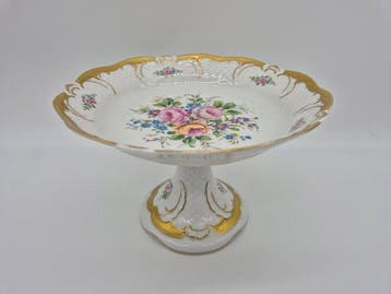 Lindner - Fußschale Residenz-Gold mit Blumen - Kom op een