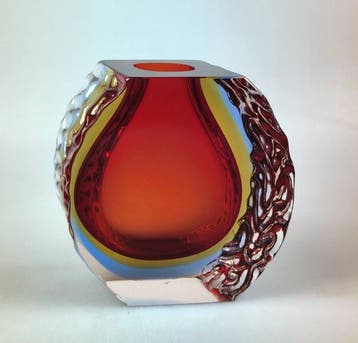 Alessandro Mandruzzato - Vaas - Muranoglas - Glaskunst, Huis en Inrichting, Nieuw