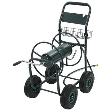 vidaXL Tuinslangtrolley met 1/2 slangkoppeling 75 m staal, Tuin en Terras, Tuinslangen, Verzenden, Nieuw