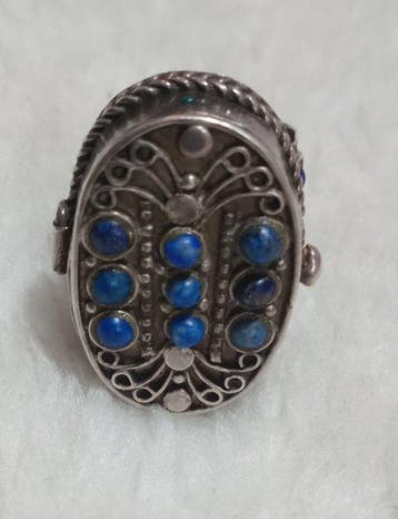 Lapis lazuli - Zilver - Statement ring