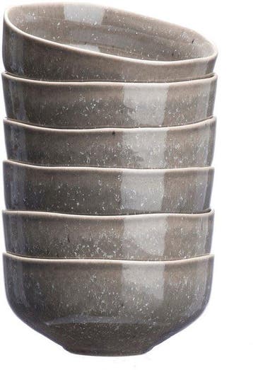 2dekans | Kom STELLAR Ø14cm - 6 stuks - Betongrijs, Ophalen of Verzenden, Zo goed als nieuw