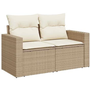Buitenbank 2-zits PE-rattan | Laatste Stuk!, Tuin en Terras, Ophalen of Verzenden, Zo goed als nieuw, Wicker