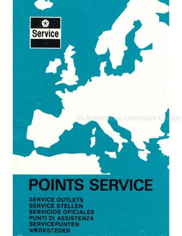 1977 CHRYSLER FRANKRIJK SERVICE DEALERS EUROPA HANDBOEK, Auto diversen