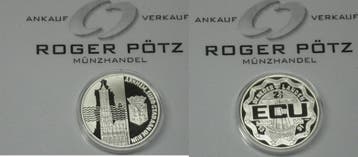 2,5 Ecu 1991 Nederland Stadt Arnheim zilver Pp selten zilver, Verzenden