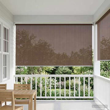 vidaXL Buitenrolgordijn 90% UV-blok Taupe 120 x 230 cm HDPE, Verzenden, Nieuw