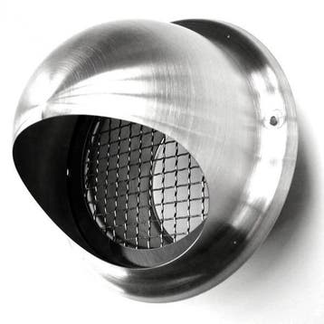 Bolrooster RVS Ø 125mm met grofmazig gaas - hoge doorlaat, Doe-het-zelf en Verbouw, Verzenden, Nieuw