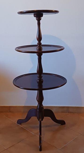Bijzettafel - Mahonie - Servomuto met drie planken