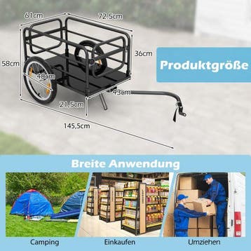 2dekans | Coast Fietskar Zwart/Blauw – Opvouwbare Bagagekar, Ophalen of Verzenden, Zo goed als nieuw, Coast