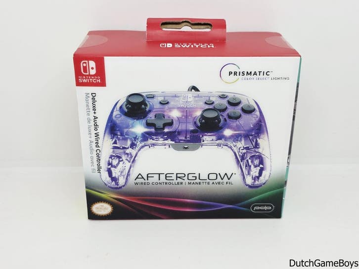 Nintendo Switch - Afterglow - Purple - Wired Controller - Ne, Spelcomputers en Games, Spelcomputers | Nintendo Switch, Gebruikt