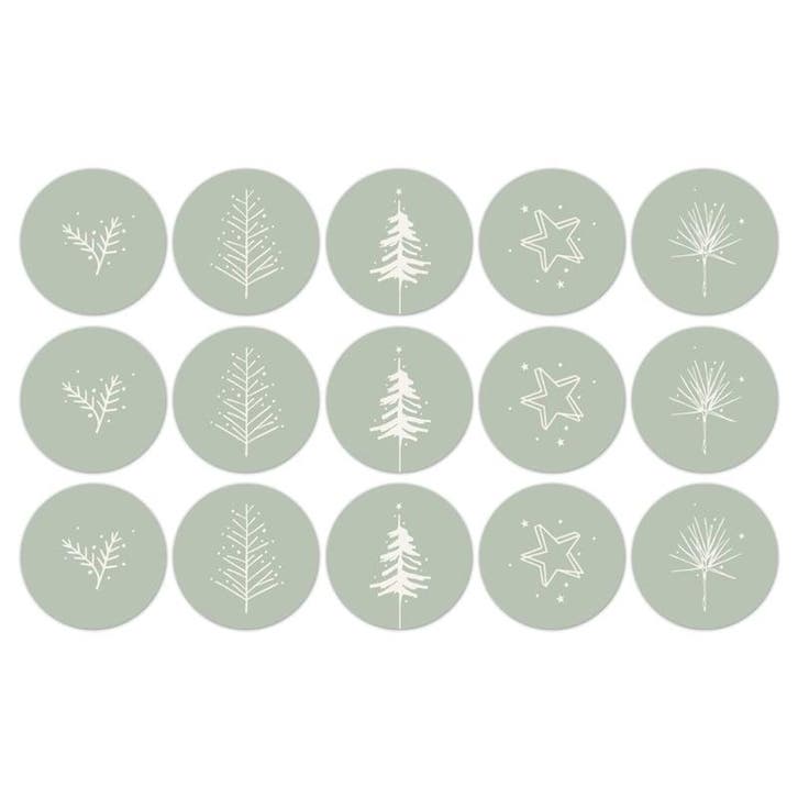 30x Stickers Kerst Wit Sali, Hobby en Vrije tijd, Stickers en Plaatjes, Meerdere stickers, Nieuw, Ophalen of Verzenden