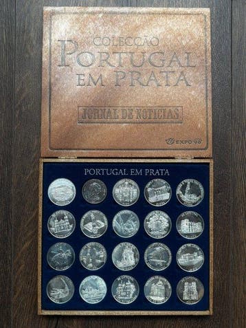 Portugal. Coleção Portugal em Prata (1997) - Edição Jornal, Postzegels en Munten