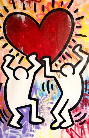 Gunnar Zyl (XX) - Heart / Keith Haring & Zyl XXL