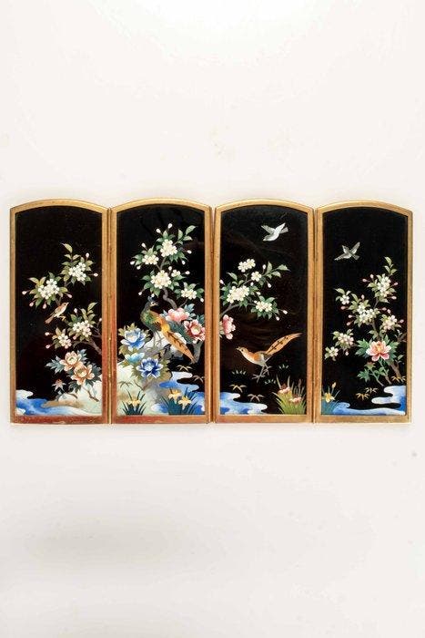 Kamerscherm - Emaille, Metaal, Een fraaie, Antiek en Kunst, Antiek | Overige Antiek