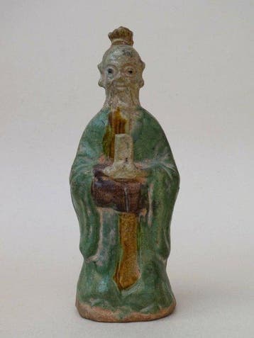 Oud-Chinees, Ming-dynastie Keramiek Funerary model - 15 cm, Antiek en Kunst