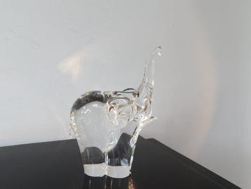 Murano - Beeld, Olifant - 20 cm - Kristal