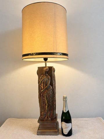 Tafellamp - XXL 100cm Design Lamp - Verguld brons