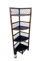 Étagère - Hoek - Hout, Rattan - Extra groot model