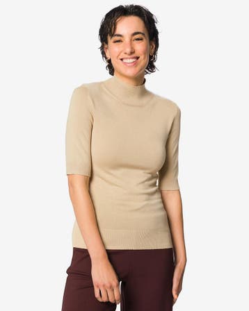 HEMA Damestrui Lily fijngebreid beige, Verzenden, Nieuw
