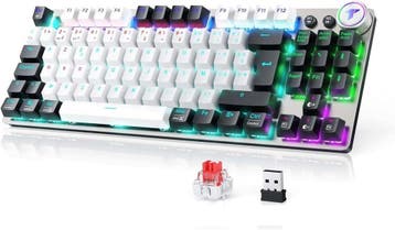 AZERTY Toetsenbord Rode Switches | 40% Korting, Computers en Software, Toetsenborden, TECURS, Ergonomisch, Azerty, Ophalen of Verzenden