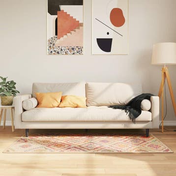 vidaXL Vloerkleed wasbaar 80x150 cm meerkleurig, Verzenden, Nieuw