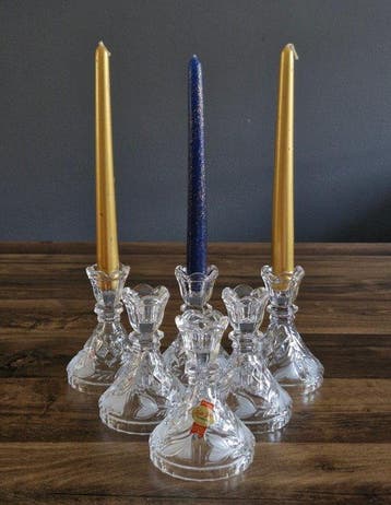 Anna Hütte - Kaarsenhouder Tiara (6) - Kristal - Set