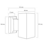 Solar LED wandlamp up downlight Sverre - recht, Zonne-energie, Verzenden, Minder dan 50 watt, Wandlamp