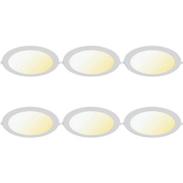 LED Paneel Slim Inbouw 6 Stuks - Brinton Thin - 24W 2400lm, Kunststof, Nieuw, Overige fittingen, Ophalen of Verzenden