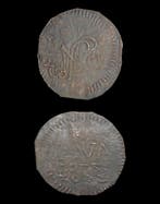 Indonesië, Java. 1/2 Stiver 1813 (mirrored 3) Local Copper