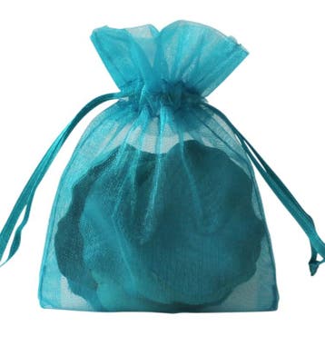 c.a. 50 x Organza zakjes 10x15 cm Turquoise, Ophalen of Verzenden, Nieuw
