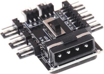 IDE Molex 1 tot 8 Koelventilator Splitter Hub | 12V 3-pin |, Computers en Software, Computerkoelers, Nieuw