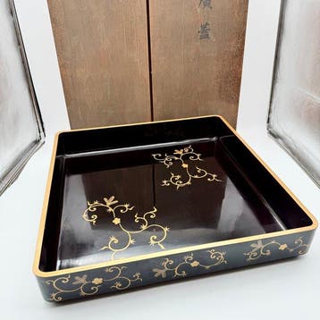 Groot Japans Maki-e-lakwerk Hirobuta-dienblad – 58 cm –