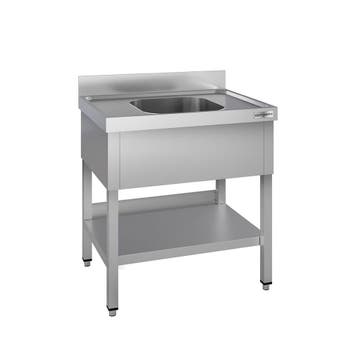 GGM Gastro | RVS spoeltafel ECO - 800x600mm - met onderblad, Zakelijke goederen, Horeca | Keukenapparatuur, Verzenden, Nieuw in verpakking