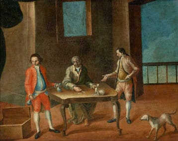 Venetian school (second half of the XVIII) - Interior with a