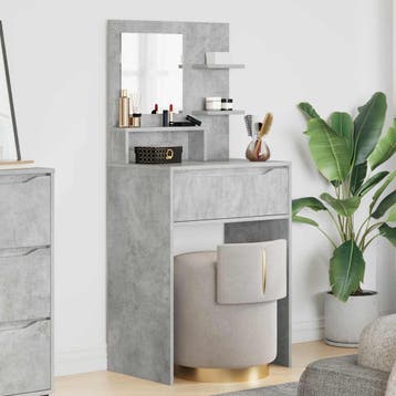 vidaXL Slaapkamer Kaptafels Beton Grijs 80 x 39,6 x 135 cm, Verzenden, Nieuw
