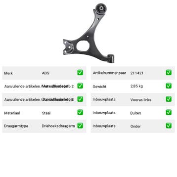 Draagarm Honda Civic 1.3 IMA (FD, FA) Van 2006-01 tot 2012-1, Verzenden, Nieuw, Honda