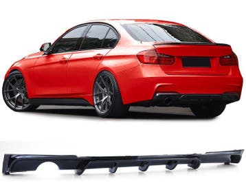 Performance look diffuser glanzend zwart uitlaat enkel li..., Verzenden, Nieuw