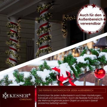 Guirlande met verlichting - Kerstslinger - Kerstversiering -, Verzenden, Zo goed als nieuw