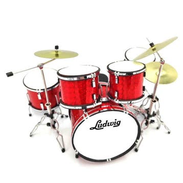 Miniatuur decoratief Ludwig rood drumstel, Ophalen of Verzenden, Nieuw, Overige typen
