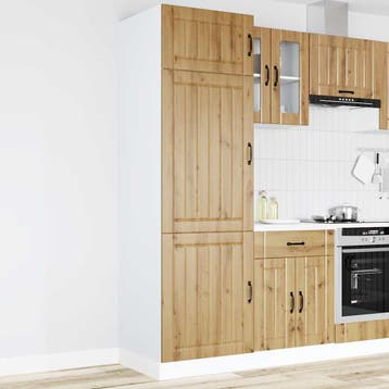 vidaXL Keukenkast Lucca bewerkt hout artisanaal eikenkleur, Huis en Inrichting, Verzenden, Nieuw, Bruin