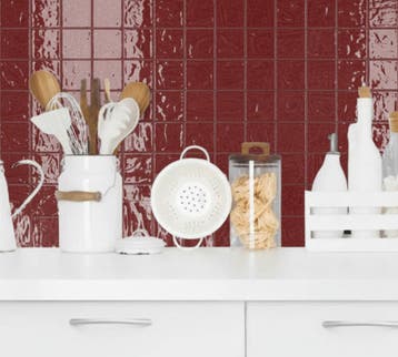 Wandtegel Ragno Elements Licht Relieve Ruby Rood Glans 10x10, Nieuw, Minder dan 20 cm, 10 m² of meer, Wandtegels