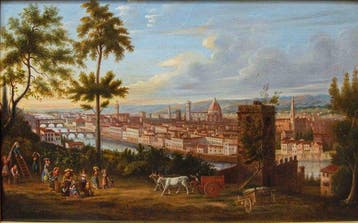 Gabriele Carelli (1820-1900) - Veduta di Firenze