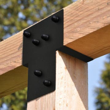 Pergola Verlenging Zwart Gecoat Voor 12 x 12 cm Palen - Per, Doe-het-zelf en Verbouw, IJzerwaren en Bevestigingsmiddelen, Verzenden