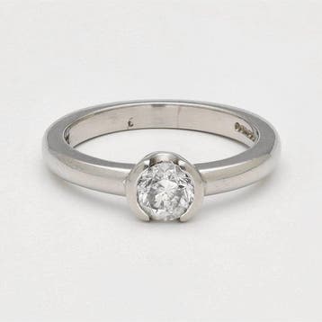 Ring Platina Diamant (Natuurlijk), Nieuw