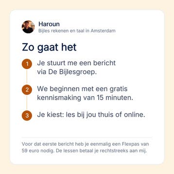 Rekenen bijles in Amsterdam voor de basisschool, Privéles, Bijles