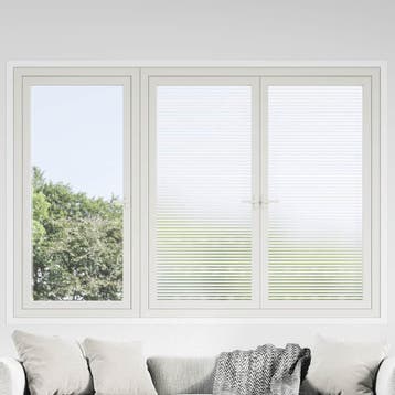 vidaXL Raamfolie strepenpatroon mat 0,9x100 m PVC, Huis en Inrichting, Stoffering | Gordijnen en Lamellen, Verzenden, Nieuw, Wit