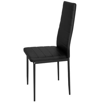 Eetkamerstoelen, kunstleer - zwart, Set van 6, Huis en Inrichting, Verzenden, Nieuw