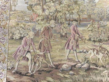 Italian Jacquard Tapestry – Hunting Scene (Caccia), -