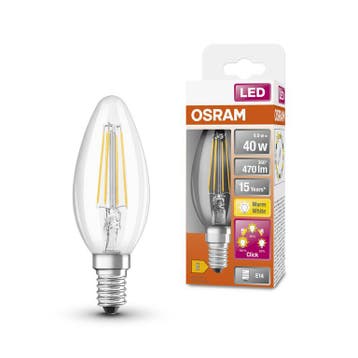 4 stuks Osram LED Kaarslamp E14 4W/827 470lm | 3-staps di..., Ophalen of Verzenden, Nieuw