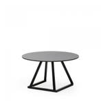 Loungetafel Linea Rond | Aluminium/Volkern | Zwart | Ø80..., Verzenden, Nieuw in verpakking